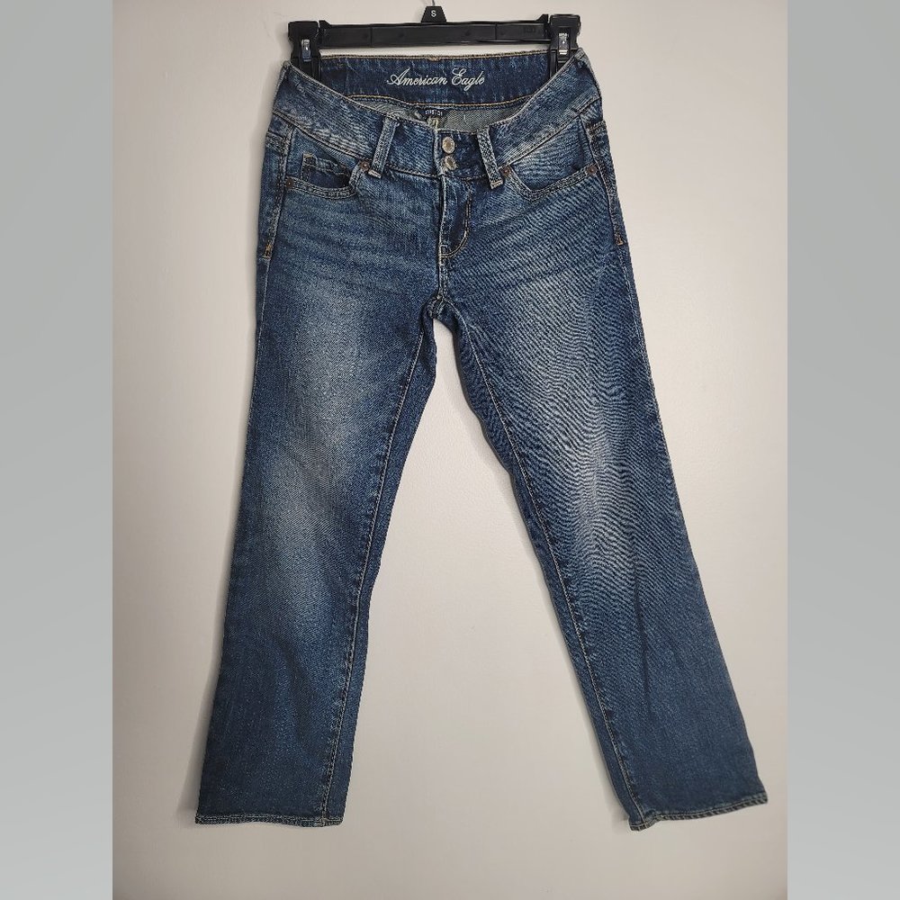 American Eagle Outfitters Artist Jeans Stretch Womens Size 00 Regular Blue 2 But